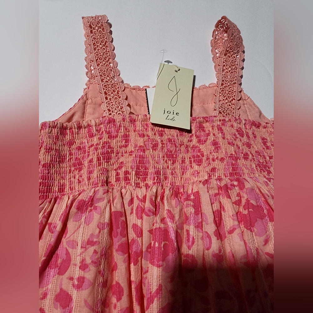 Joie Kids Pink Floral Sleeveless Dress 6 Y - Picture 5 of 10